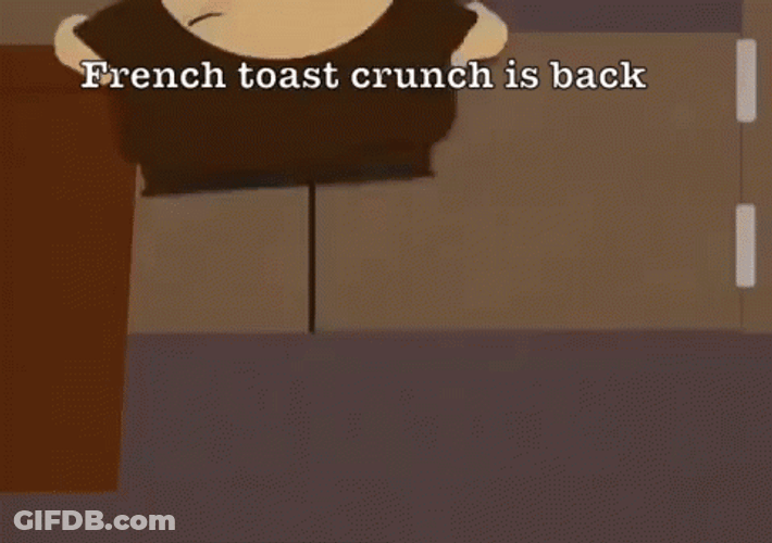 Eric Cartman French Toast Crunch GIF