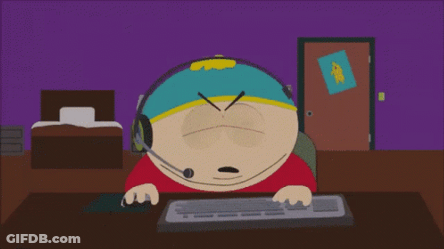 Eric Cartman Gaming Headset Rage GIF