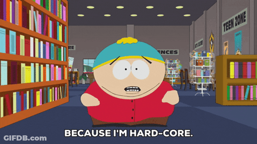 Eric Cartman Hardcore Library GIF