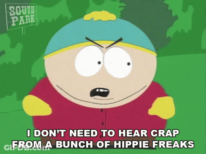 Eric Cartman Hippie Freaks GIF