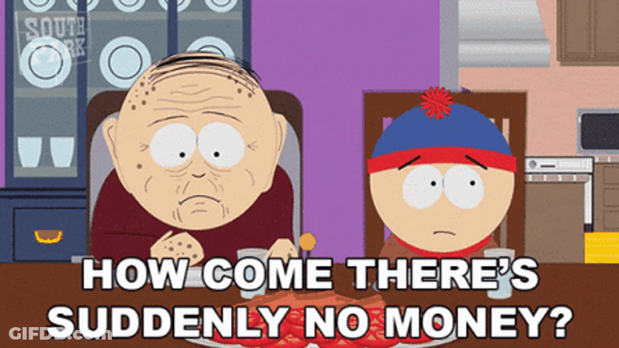 Eric Cartman I'm Broke From Southpark Cartoon Series GIF