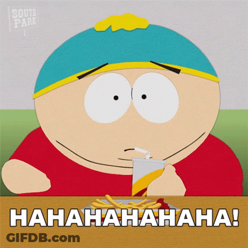 Eric Cartman Laugh Water Splash GIF