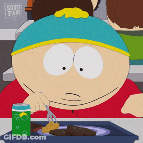 Eric Cartman Munching On Steak GIF