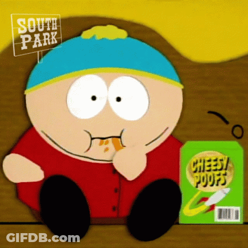 Eric Cartman Munching Snacks GIF
