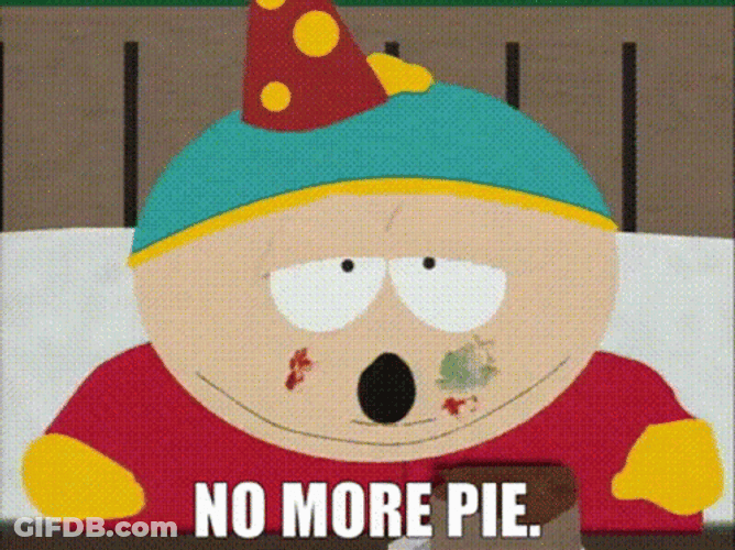 Eric Cartman No More Pie Food Coma GIF