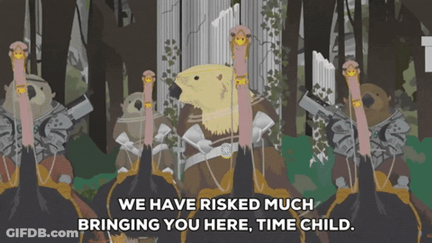Eric Cartman Riding Ostrich On His Way Home GIF