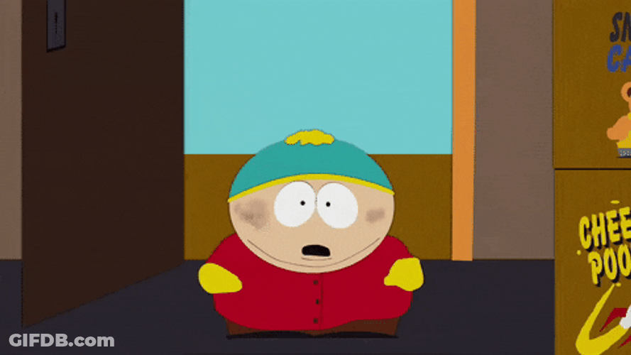 Eric Cartman Shocked Face GIF
