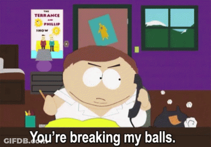 Eric Cartman Talking On Phone Angry GIF