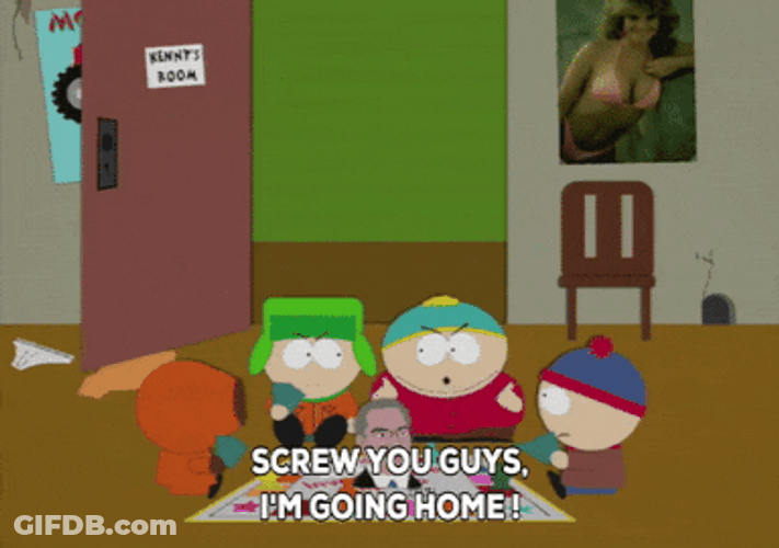 Eric Cartman Walk Out GIF