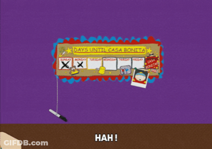 Eric Cartman Wednesday Hump Day GIF