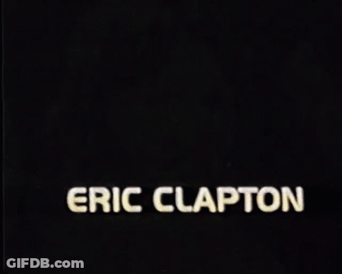 Eric Clapton 'S Face Is Shown In A Black And Red Background GIF