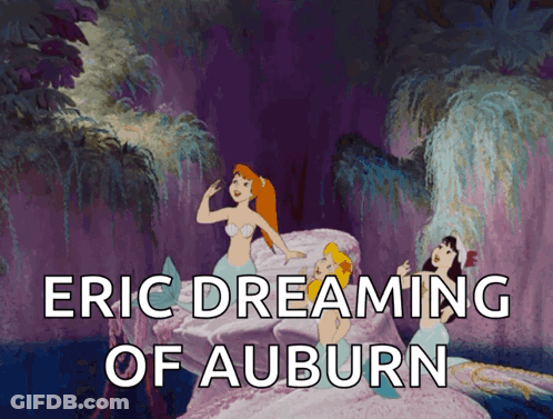 Eric Dreaming Of Auburn Is Written On A Cartoon GIF