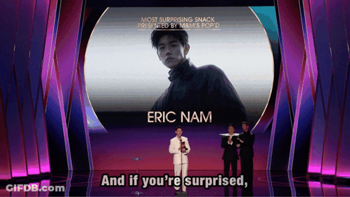 Eric Nam Surprising Snack By M&M's Popd GIF