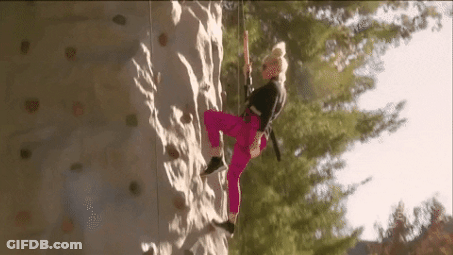 Erika Jayne Rappelling DownReal Housewives GIF