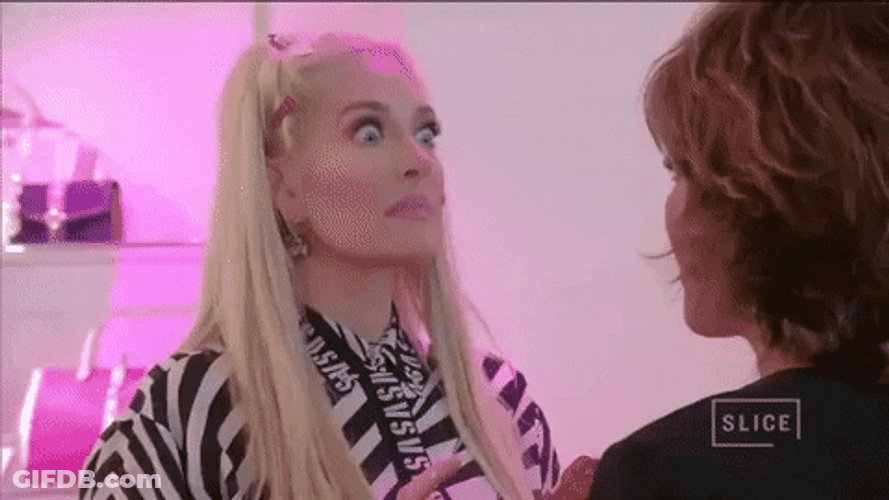 Erika Jayne Startled Reaction Screams GIF