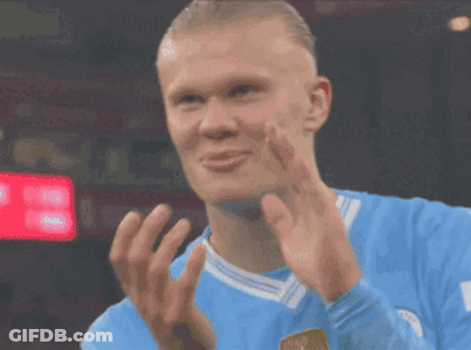 Erling Haaland Clapping GIF