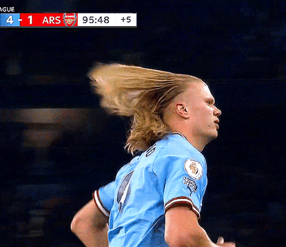 Erling Haaland Plaited Hair Meme GIF