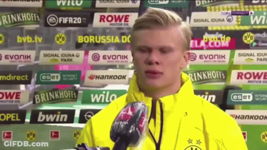 Erling Haaland Savage Interview GIF