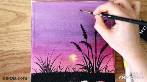 Ernie And Bert Painting A Picture GIF
