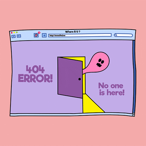 Error 404 No One Is Here GIF