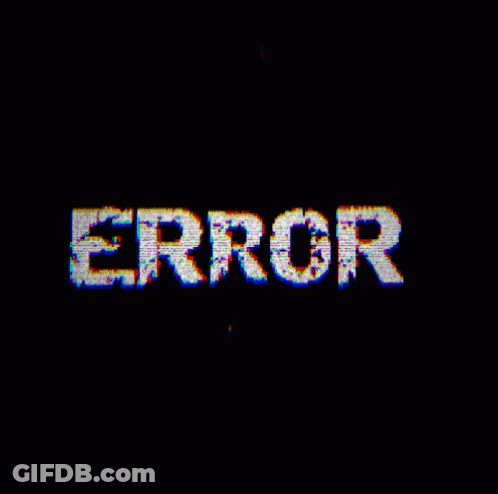 Error Glitch Effect On Black Background GIF