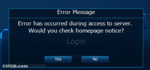 Error Message Server Down Check Homepage Notice GIF