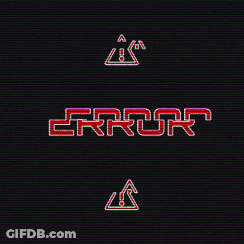Error On Black Screen GIF