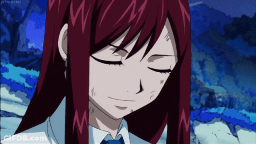 Erza Scarlet Titania Beautiful Smile GIF