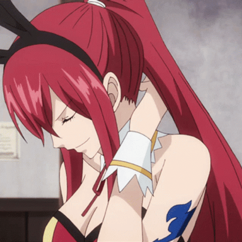 Erza Scarlet Titania Bunny Outfit GIF