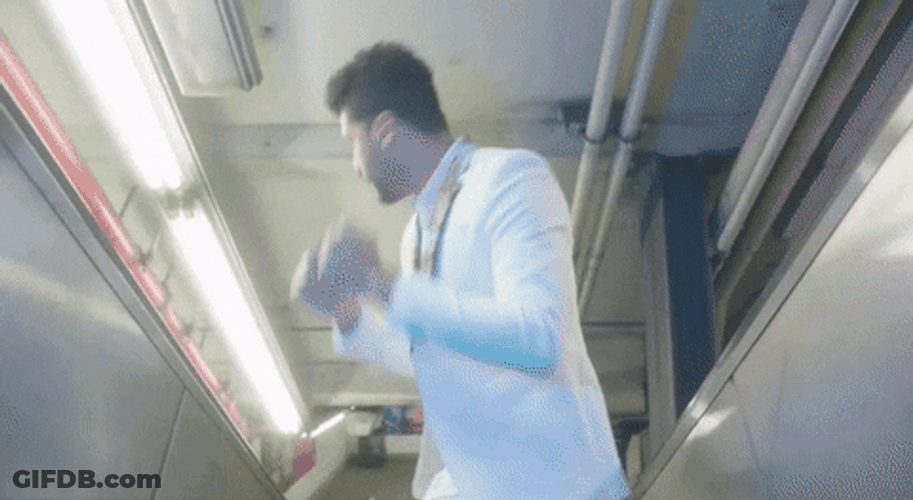 Escalator Going Down Music Video GIF