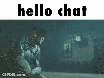 Escalator With Hello Chat GIF