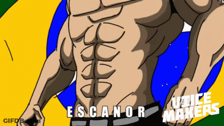 Escanor Abs With Brazil Flag GIF