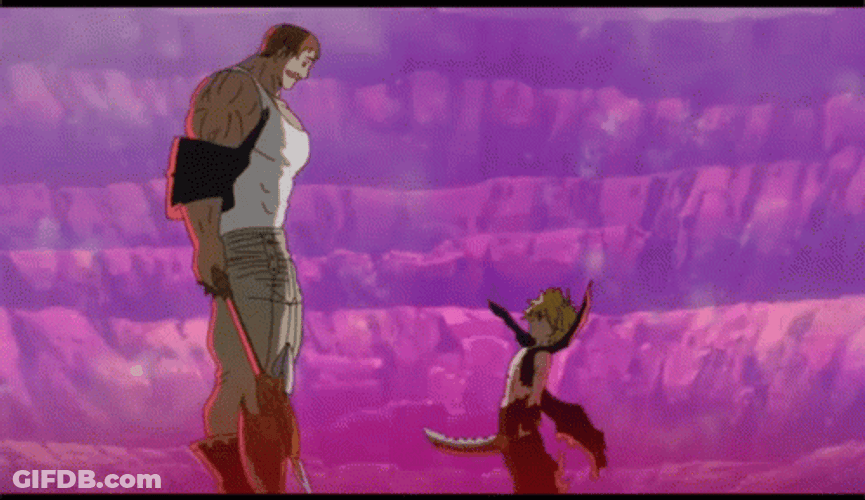 Escanor And Meliodas Face To Face GIF