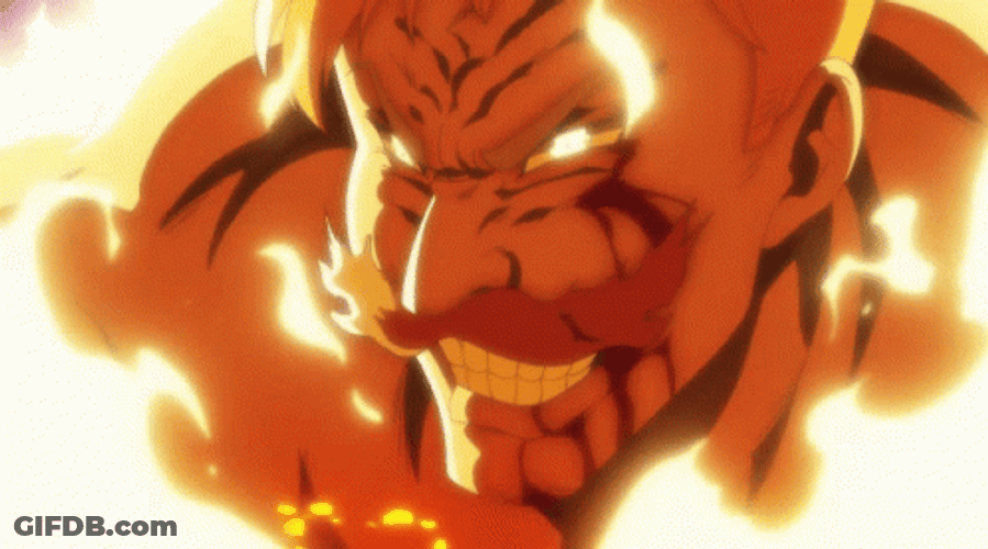 Escanor Burning In Hell Unleash Power GIF