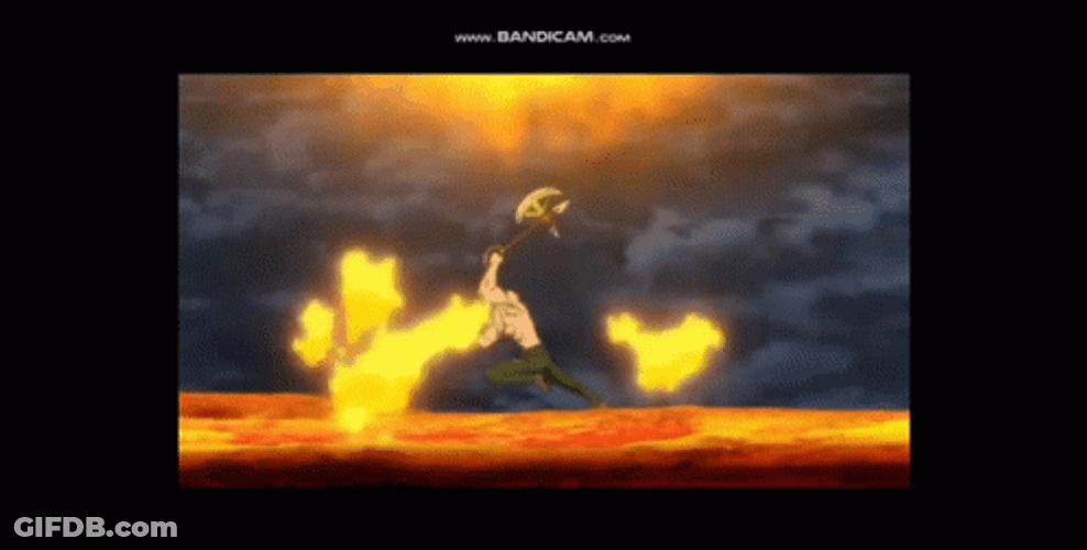 Escanor Kicking The Fire Ball GIF