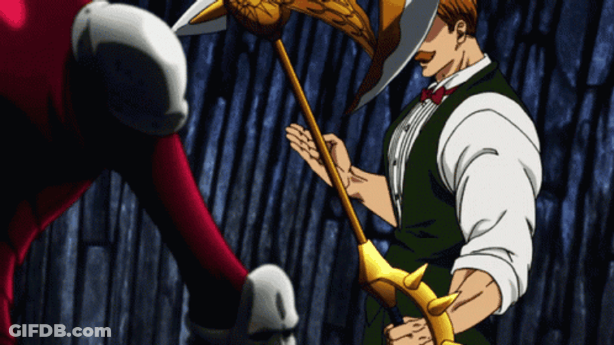 Escanor Showing Big Weapon GIF