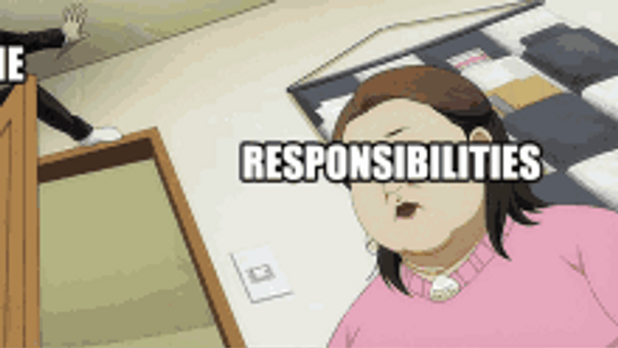 Escaping Responsibilities Through Dark Anime Meme GIF