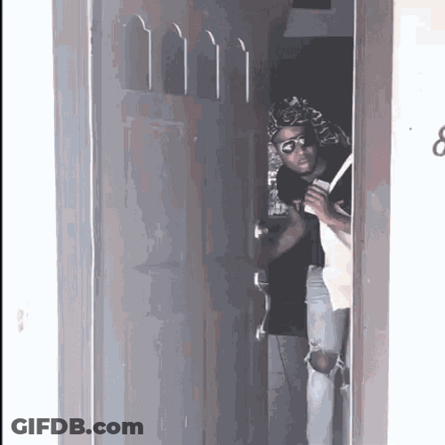 Escaping Sneaky Man GIF