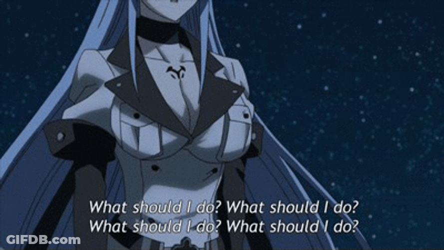 Esdeath Nervous Confused Blush GIF