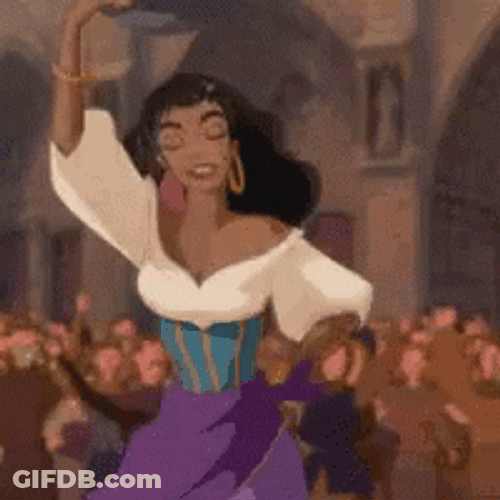 Esmeralda Taking A Bow GIF