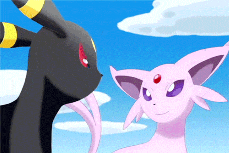 Espeon And Umbreon Talking GIF