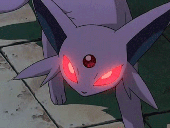 Espeon Having Glowing Red Eyes GIF