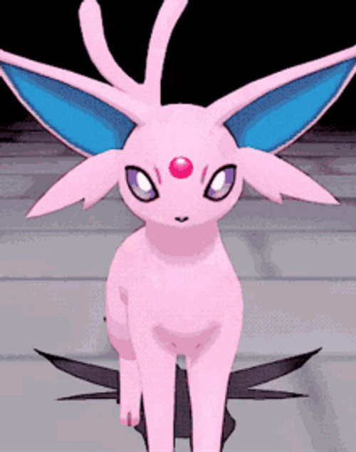 Espeon Jump With Hearts GIF