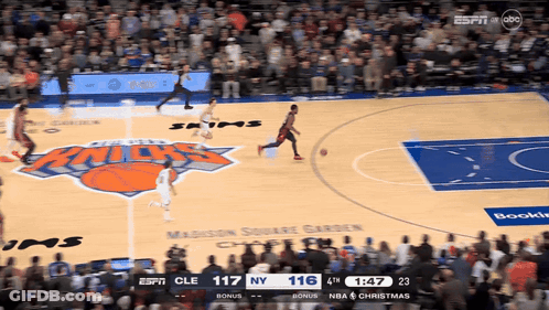 ESPN Basketball Game CLE Vs NY Knicks GIF