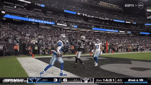 ESPN Broadcasting Cowboys Vs Raiders Football GIF