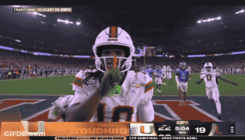 ESPN Football Game Miami Vs Texas GIF