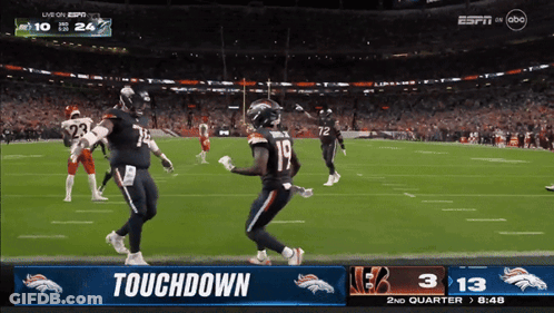 ESPN Football Game Score 3-13 GIF