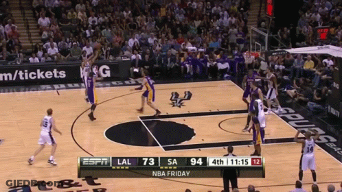 Espn Is Showing A Basketball Game Between Lal And Sa On Nba Friday GIF