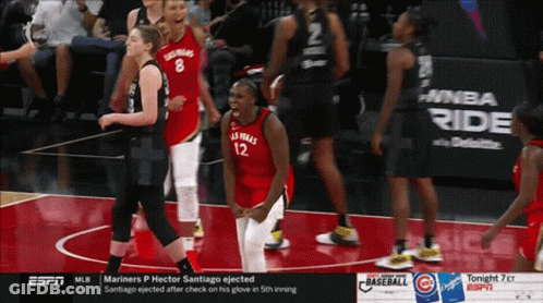 Espn Is Showing A Basketball Game Between The Las Vegas Marines And The Chicago Bulls GIF