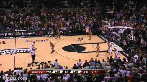 Espn Is Showing A Basketball Game Between The Phx And The Sa Team GIF